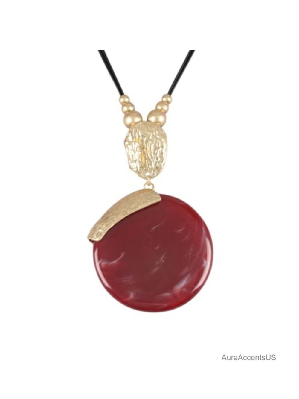 Faux Leather Necklace Long Pendant Lobster Clasp Boho Sweater Necklace